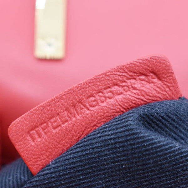 BURBERRY Small Lola Quilted Lambskin Crossbody Bag Primrose Red