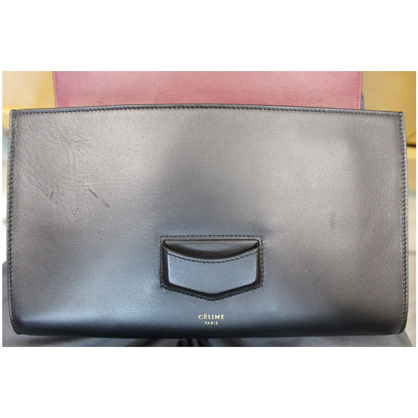 CELINE Trotteur Large Flap Multifunction Smooth Leather Wallet Black