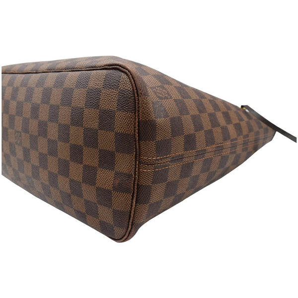 LOUIS VUITTON Neverfull MM Damier Ebene Tote Bag Brown