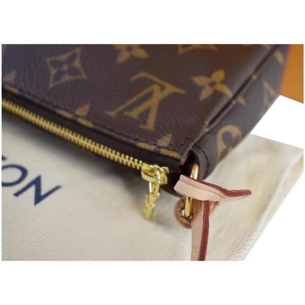 LOUIS VUITTON Mini Pochette Damier Ebene Accessories Pouch Brown