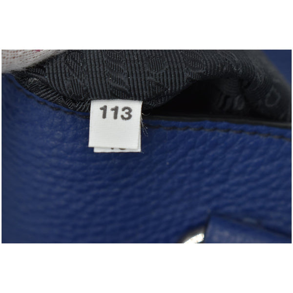 PRADA Vitello Daino Pebbled Leather Tote Bag Blue