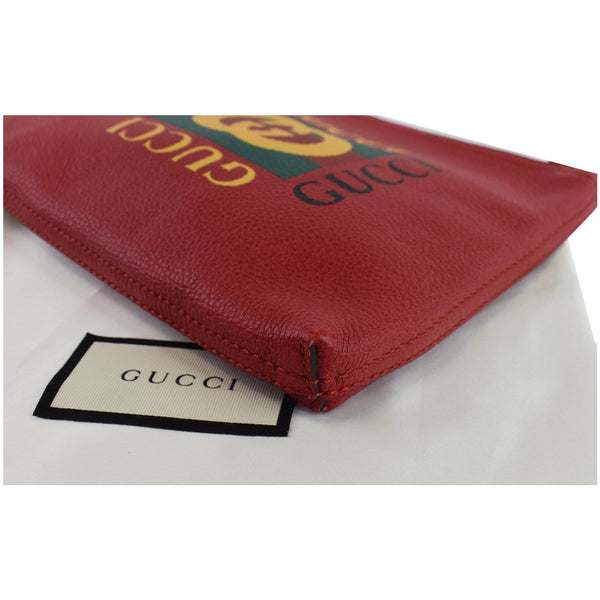 Gucci Pebbled Leather Medium Logo Portfolio Wallet