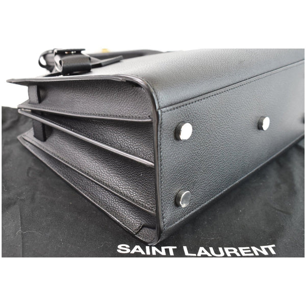 YVES SAINT LAURENT Baby Sac de Jour Grained Leather Tote Bag Black