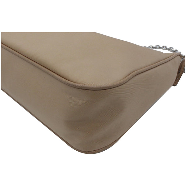 PRADA Re-Edition 2005 Nylon Shoulder Bag Beige