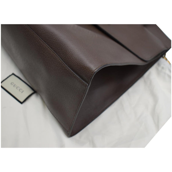 Gucci Butterfly Linea Totem Large Leather Bag - brown