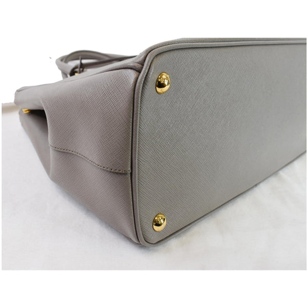 PRADA Lux Large Saffiano Leather Tote Shoulder Bag Light Taupe