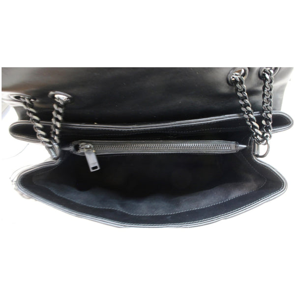 YVES SAINT LAURENT Medium Loulou Matelasse Leather Chain Shoulder Bag Black
