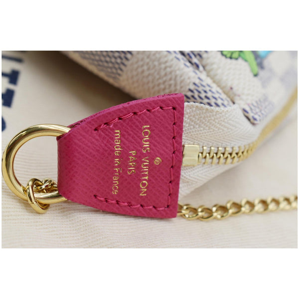 LOUIS VUITTON Christmas Animation Pochette Damier Azur Accessoires Pouch Fuchsia