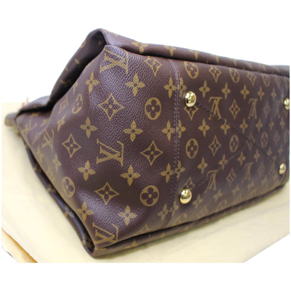 brass studs LV Artsy MM Monogram Canvas Hobo Style Bag