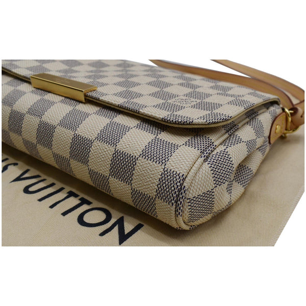 LOUIS VUITTON Favorite MM Damier Azur Crossbody Bag White