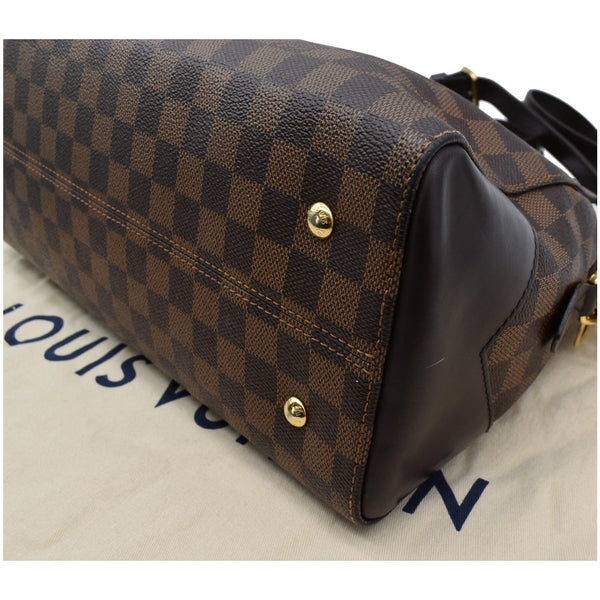 LOUIS VUITTON Kensington Bowling Damier Ebene Satchel Bag Brown