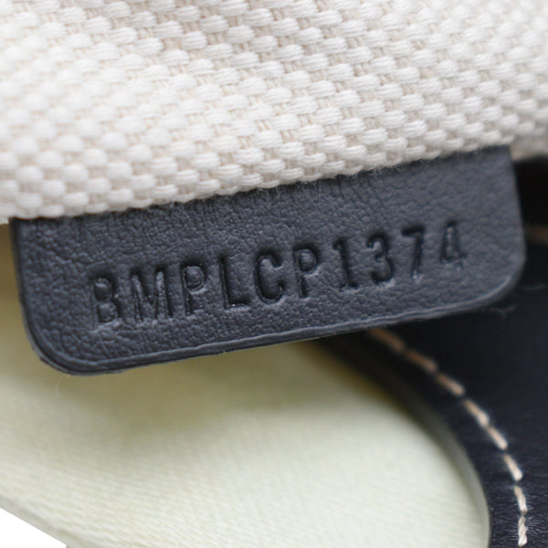 BURBERRY Mini Logo Graphic Canvas Leather Pocket Tote Bag Natural