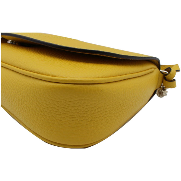 GUCCI Soho Chain Flap Leather Crossbody Bag Yellow 536224
