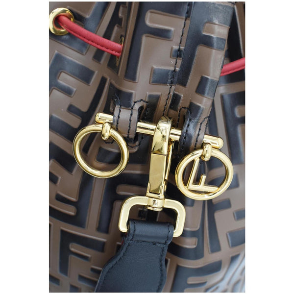 FENDI Mon Tresor Drawstring FF Canvas Bucket Bag Multicolor