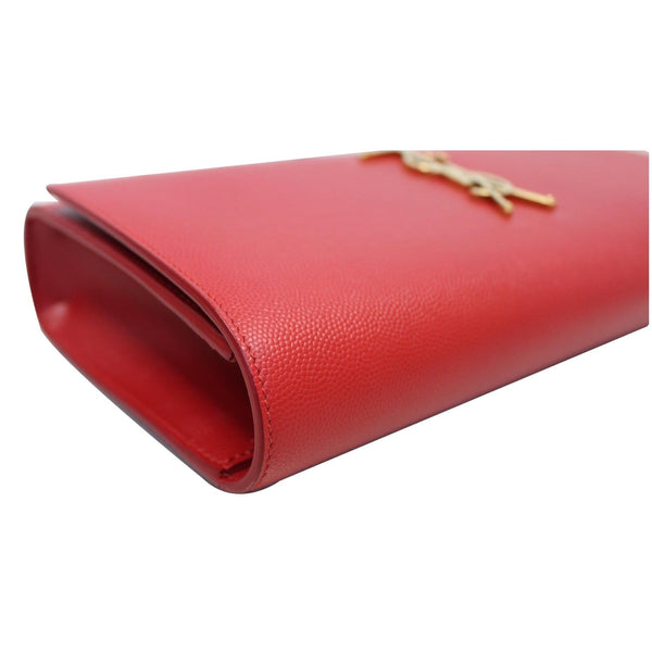 YVES SAINT LAURENT Cassandre Grain De Poudre Clutch Red