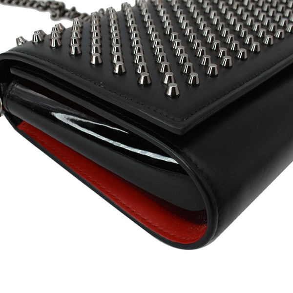 Christian Louboutin Paloma Studded Leather Chain Clutch Bag