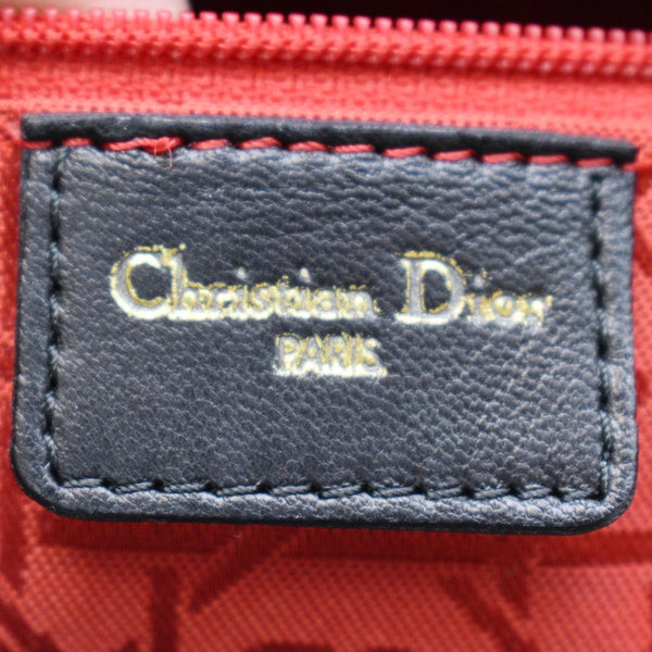 CHRISTIAN DIOR Large Lady Dior Cannage Lambskin Shoulder Bag Black