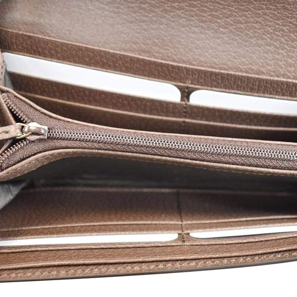 GUCCI Ophidia GG Continental Supreme Canvas Wallet Beige 523153