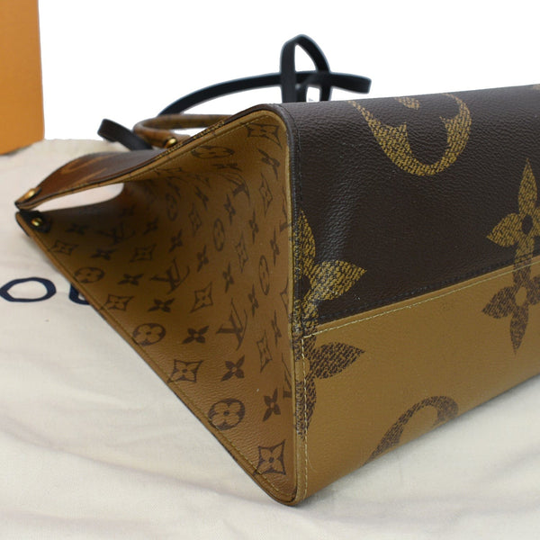 LOUIS VUITTON Onthego GM Giant Monogram Canvas Tote Shoulder Bag Brown
