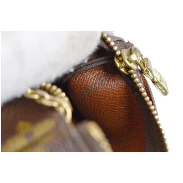 LOUIS VUITTON Key Coin Pouch Monogram Canvas Brown