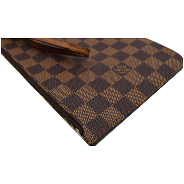 LOUIS VUITTON Pochette Wristlet Pouch Damier Ebene Neverfull MM Brown