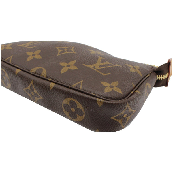 LOUIS VUITTON Mini Pochette Monogram Canvas Accessoires Pouch Brown
