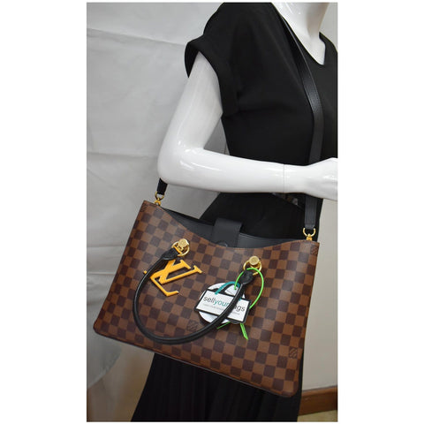 LOUIS VUITTON LV Riverside Damier Ebene Shoulder Bag Brown/Black