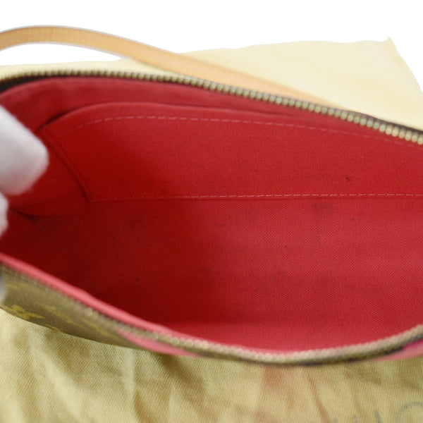 LOUIS VUITTON Grenade V Monogram Canvas Accessories Pochette Bag Brown