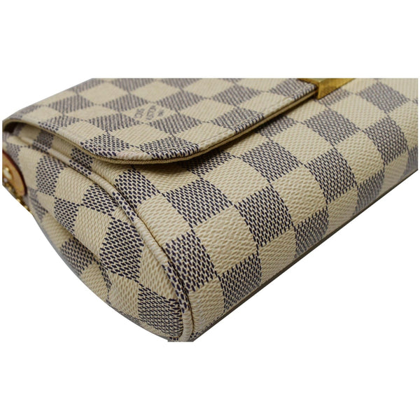 LOUIS VUITTON Favorite MM Damier Azur Crossbody Bag White