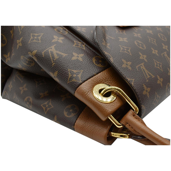 LOUIS VUITTON Olympe Monogram Canvas Satchel Shoulder Bag Brown