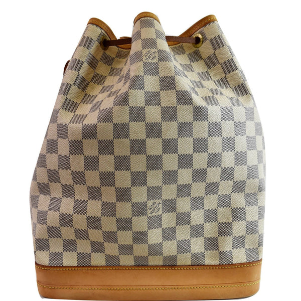 LOUIS VUITTON Large Noe Damier Azur Shoulder Bag Brown