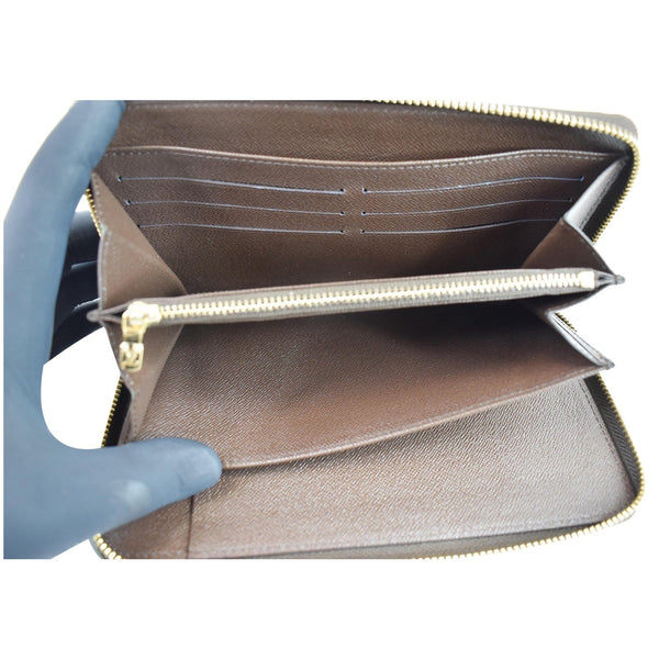 Louis Vuitton Zippy Organizer Damier Ebene Wallet interior preview