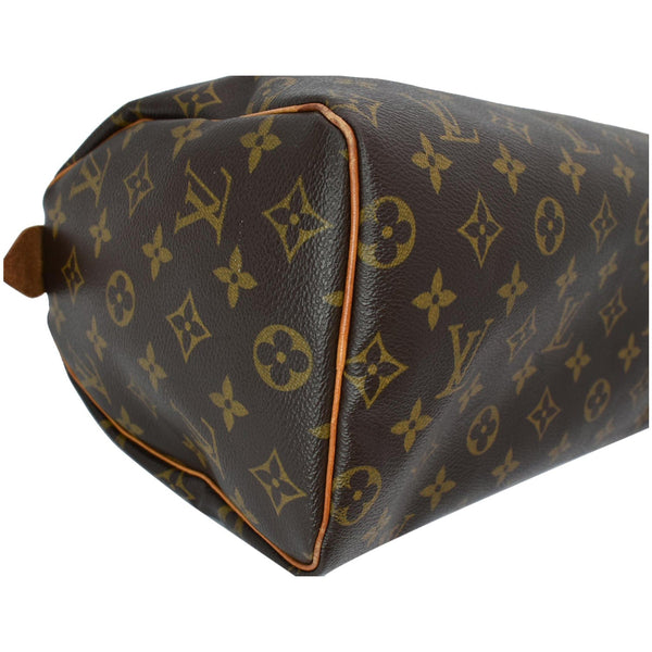 Louis Vuitton Speedy 25 Monogram Canvas Satchel Bag Brown