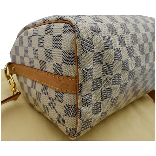 Louis Vuitton Speedy 25 Bandouliere Damier Azur handbag white