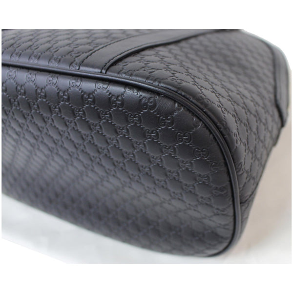 GUCCI Dome Medium Microguccissima Leather Shoulder Bag Black 449663