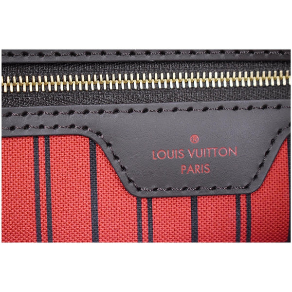 LOUIS VUITTON Neverfull MM Damier Ebene Shoulder Bag Brown