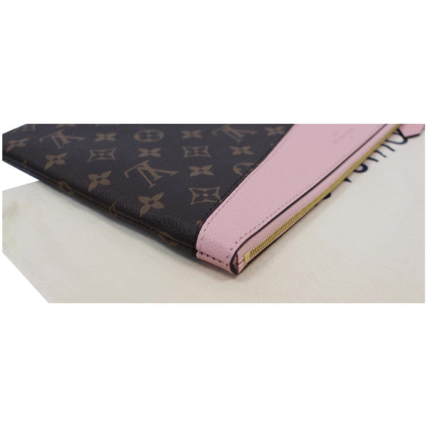 Louis Vuitton Daily Pouch Monogram Canvas Clutch Rose corner view