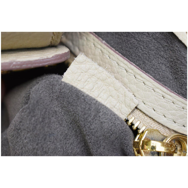 Louis Vuitton Cirrus PM Mahina Leather Hobo Bag Beige