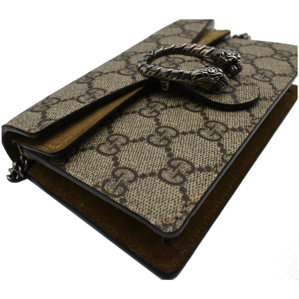 GUCCI Dionysus Super Mini GG Supreme Canvas Crossbody Bag Taupe 476432