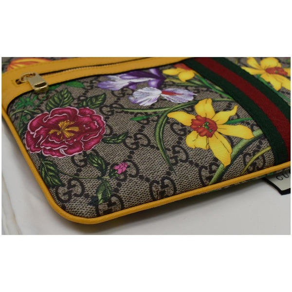 GUCCI Large Ophidia Flora GG Monogram Leather Pouch Clutch Bag Multicolor 517551