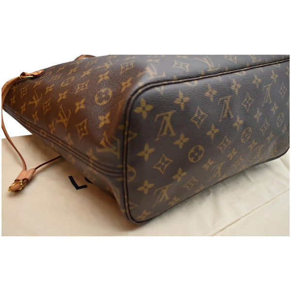 LOUIS VUITTON Neverfull MM Monogram Canvas Tote Bag Brown