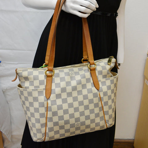 Louis Vuitton Totally PM Damier Azur Shoulder Bag White