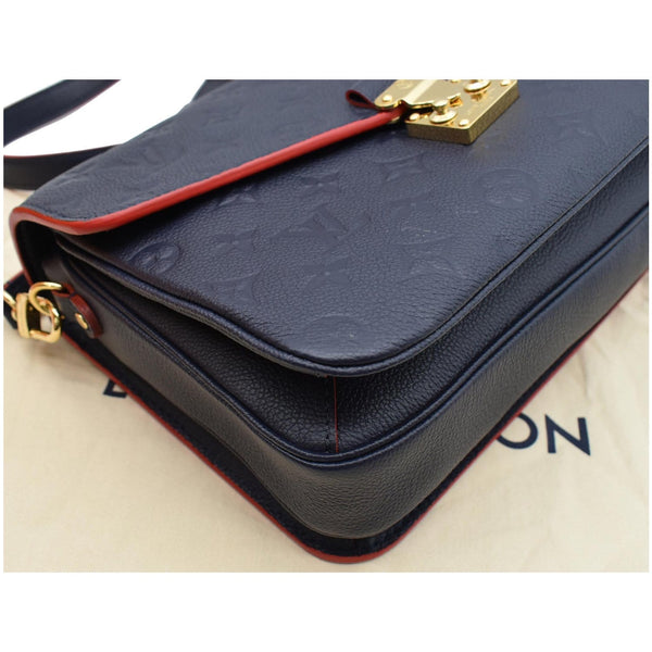 LOUIS VUITTON Metis Pochette Empreinte Leather Crossbody Bag Navy Blue