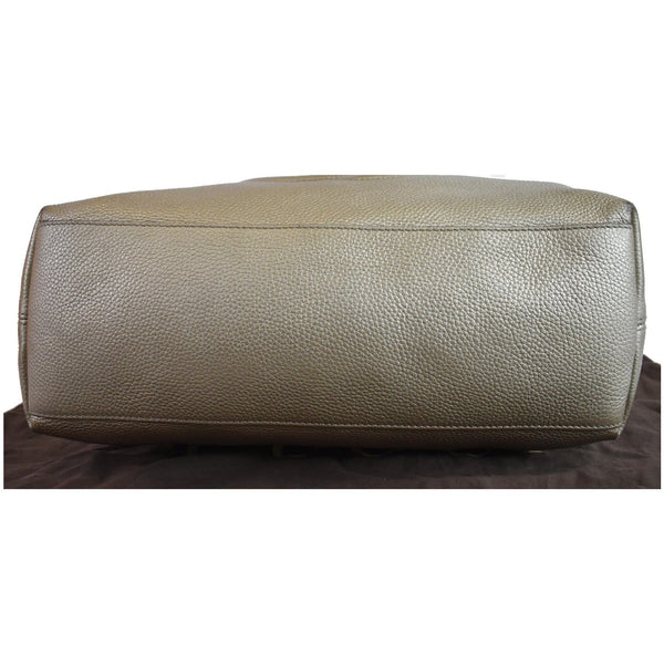 Gucci Soho Pebbled Leather Chain Shoulder Bag bottom