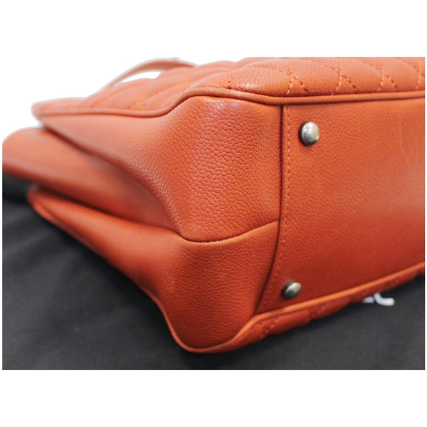 CHANEL Medium Rock In Rome Quilted Caviar Shoulder Tote Bag Red