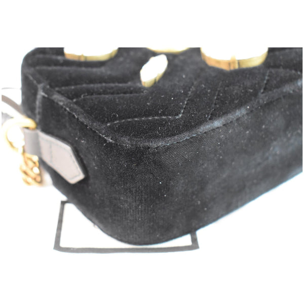 GUCCI GG Marmont Mini Marquise Crystal Velvet Crossbody Bag 448065