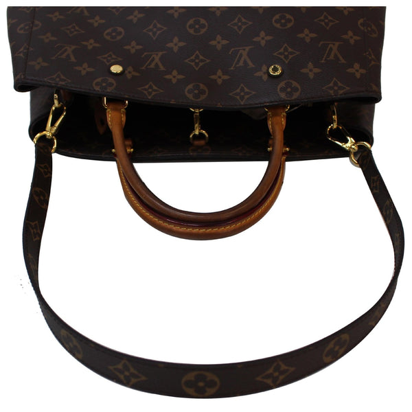 LOUIS VUITTON Montaigne GM Monogram Canvas Shoulder Bag Brown