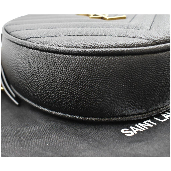 Yves Saint Laurent Vinyle Round Chevron Leather Camera Bag
