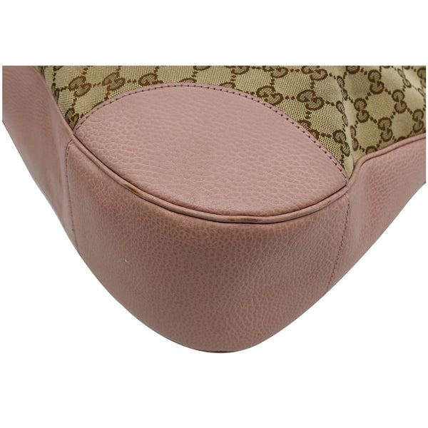 GUCCI Large Bree GG Canvas Hobo Bag Pink 449244