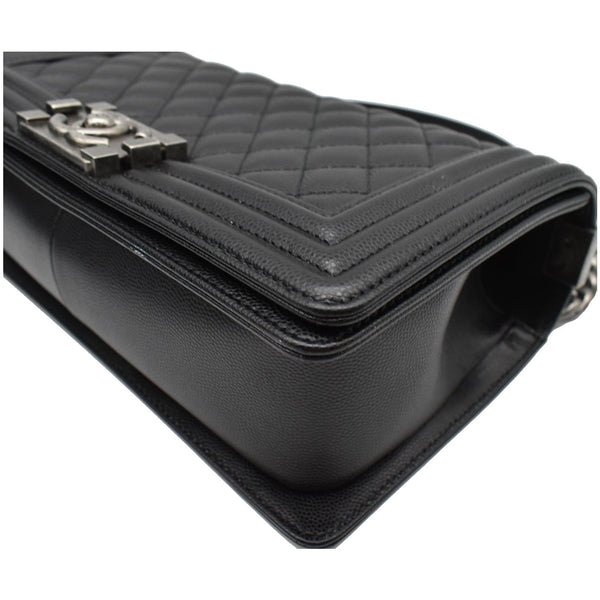 Chanel Medium Boy Flap Caviar Leather Shoulder Bag